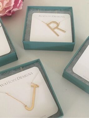 Sideways Initial Necklace